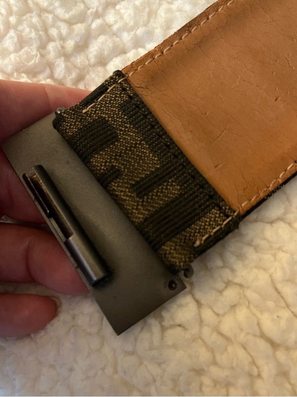 Fendi Black and Brown Belt with Elastic Panel - Picture 13 of 13